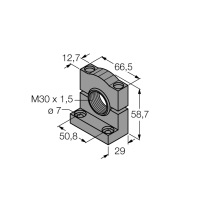 SMB30SC Uchwyt, Kompaktowy obrotowy 30 mm, Czarny, wzmocniony termoplastyczny poliester