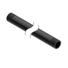 SOP-E12-600A Rura dystansowa podwyższona 600 mm, anodowane aluminium (czarne), gwint 1/2 NPT na obu końcach