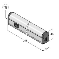 WLB32ZC285PBQM Liniowa lampa LED, Obudowa metalowa, 285 mm
