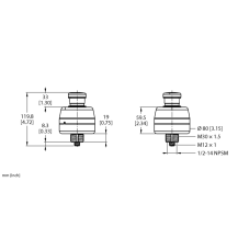 SSA-EB1PLYR-12ECQ8 Wyłącznik awaryjny, przycisk E-Stop, podświetlany, 1 x M12 8-pin, IP67