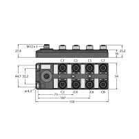 TBIL-M1-16DXP Koncentrator (hub) I/O do podłączania sygnałów cyfrowych do mastera IO-Link, 16 uniwers kanałów cyfrowych, Typ PNP