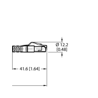 RSSD-RJ45S-4422-10M Przemysłowy przewód Ethernet, CAT 5E, 1 x RJ45, 1 x M12 męskie, 10 m