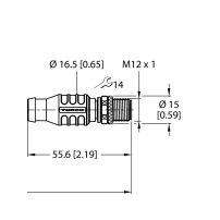 RSSD-RSSD-4422-2M Przemysłowy przewód Ethernet, CAT 5E, 2 x M12 męskie, 2 m