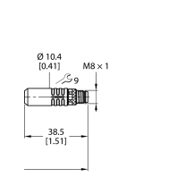 PSGS4M-PSGS4M-4422-1M Przemysłowy przewód Ethernet, CAT 5E, 2 x M8 męskie, 1 m