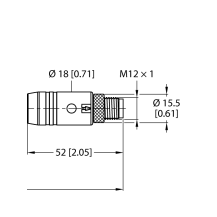 RKP54PLB-5-RSP54PLB/TXG Kabel zasilający, przedłużka, 1 x M12 proste 5-pin, 1 x M12 proste 5-pin, 5 m
