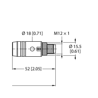 RKP54PLB-5-RSP54PLB/TXG Kabel zasilający, przedłużka, 1 x M12 proste 5-pin, 1 x M12 proste 5-pin, 5 m