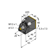 NI50U-CK40-VP4X2-H1141 Czujnik indukcyjny z rozszerzonym zakresem detekcji, prostopadłościenny, wysokość 40 mm