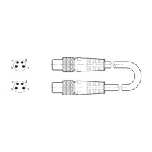 0240010201 Przewód ekranowany M8 EB 80, długość 1m